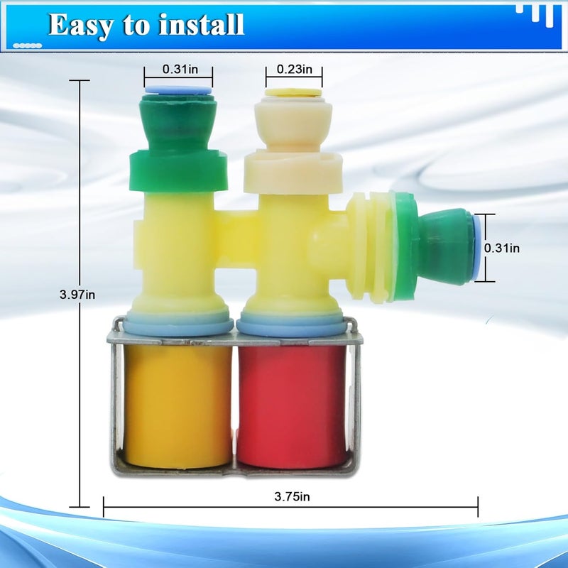 REEPLAR New WPW10341320 W10341320 Refrigerator Water Inlet Valve Compatible with Whirlpool, kenmore, kitchen-aid, may-tag Refrigerator Replacement of AP6019939, PS11753250, EAP11753250 - Image 3